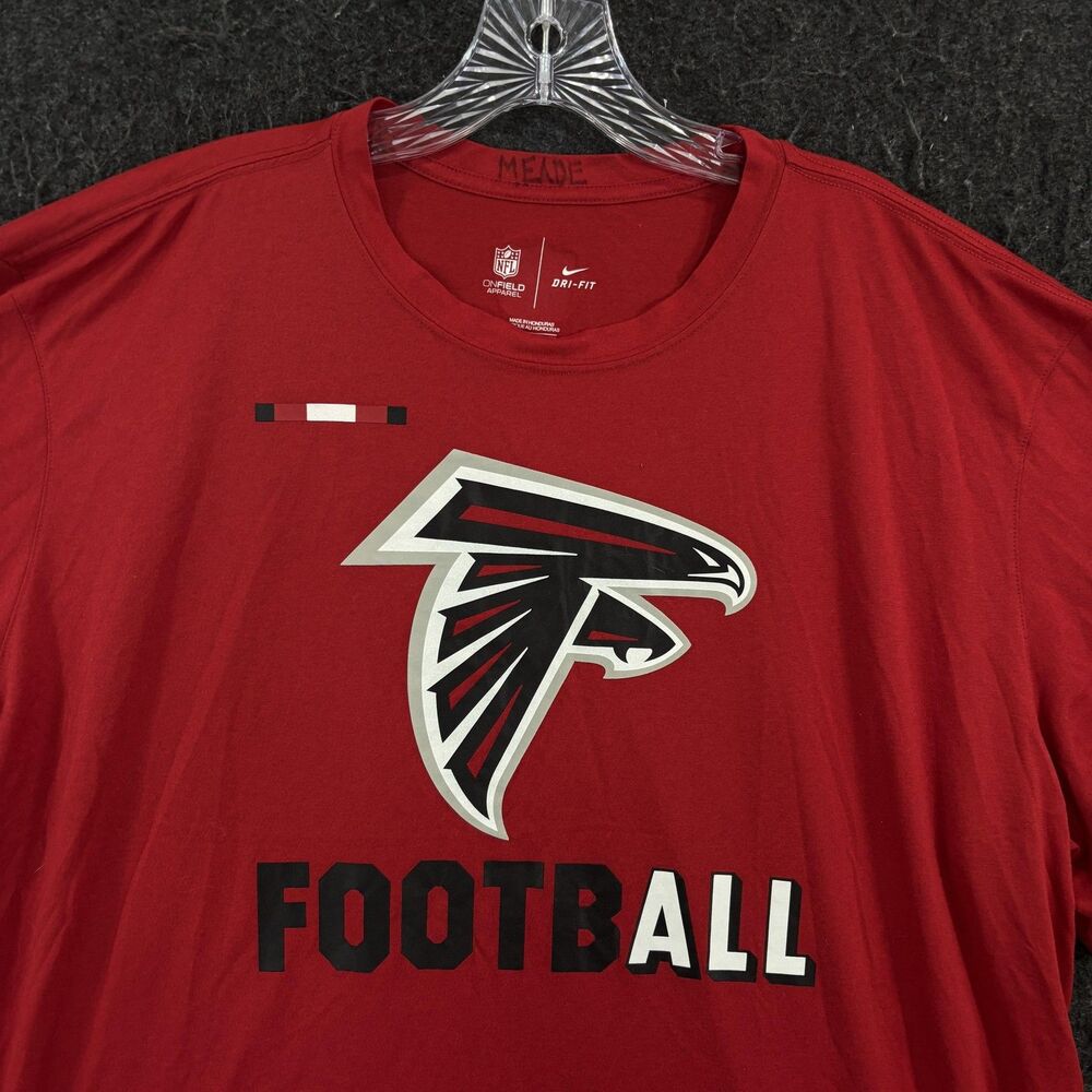 Atlanta Falcons Shirt Men's 3XL Red Graphic Nike Dri-FIT On Field Tee - Picture 2 of 7
